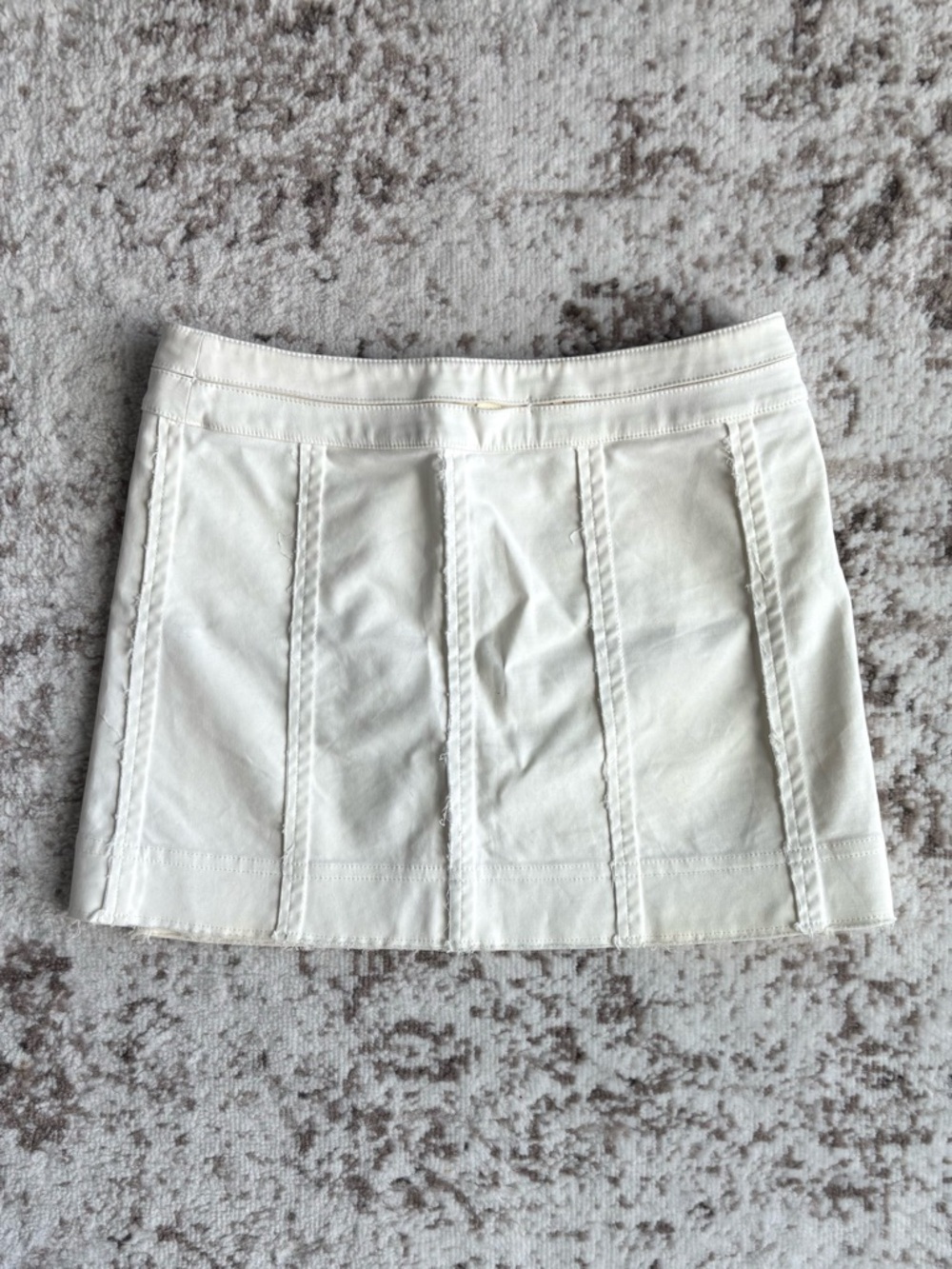 Zuczug Cream Wrap Mini Skirt - Clean A-Line Panel Design - Picture 7 of 10